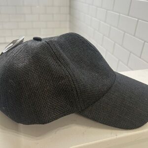 NWT Time and Tru Charcoal/black straw Textured Ball Cap. Elevate your summer hat